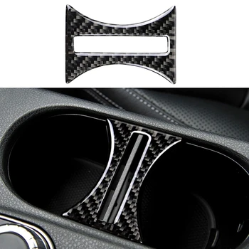 10 adet Karbon Fiber araba aksesuarları ıç fincan hoder dekor araba sticker Mercedes W169 W117 W156 A Sınıfı CLA GLA araba styling