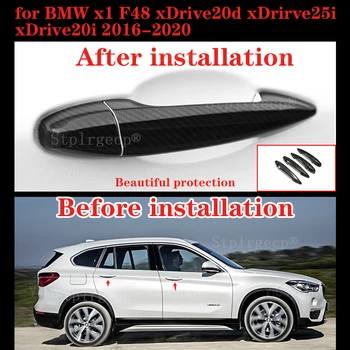 100 % gerçek karbon fiber Oto dış kapı kulp kılıfı BMW x1 F48 xDrive20d xDrirve25i xDrive20i 2016-2020 araba styling