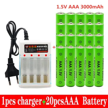 100 % lot AAA 3000 mAh Pil 1.5 V Alkalin AAA şarj edilebilir pil için Uzaktan Kumanda oyuncak ışık Batery + şarj