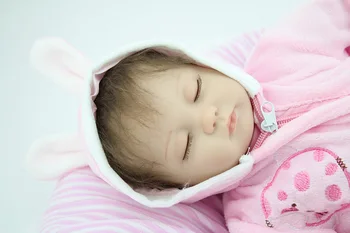 17 inç Dükkancı Tavsiye Simülasyon Bebek Bebek Yumuşak Silikon 40 Cm Bez Vücut Oyuncak Bebek Kız Hediye