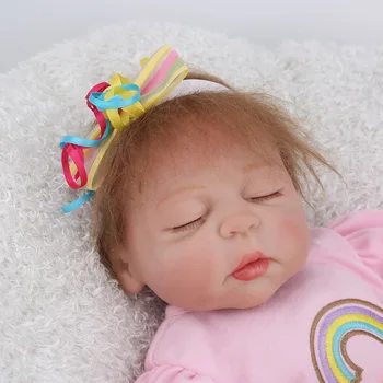 17 inç reborn Tam silikon bebek bebekler gerçekçi prenses toddler vinil yenidoğan koleksiyon bebek yıkanmak oyuncaklar çocuklar hediye boneca