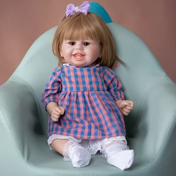19 İnç Boneca Bebe Reborn Prenses Bebek Bebek Oyuncakları Gerçekçi Yenidoğan Bebek Kız çocuk Günü Doğum Günü Hediyeleri İçin Toptan Olabilir