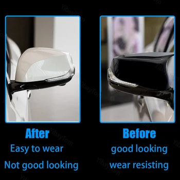 2 adet Kabuk Araba Styling ıçin Yüksek Kalite Yedek Parlak Siyah Yan Ayna Kapağı Caps Infiniti Q50 Q60 Q70 SQ50 XQ30-2020