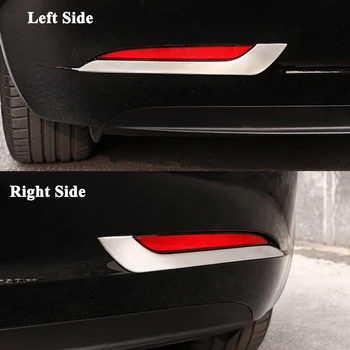 2 adet/takım SEEYULE Styling Araç Arka Sis Lambası Ayar Kapağı Dekorasyon Çerçeve Pullu Sticker Aksesuarları Tesla Modeli 3 2017-2020 için
