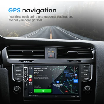 2 DİN Android 10.1 Araba Radyo Bluetooth Multimedya Oynatıcı GPS Navigasyon 7 İnç WiFi FM Radyo Stereo Alıcısı Carplay Bulucu