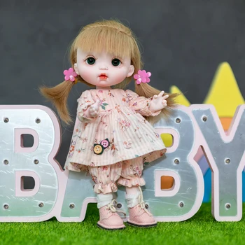20 cm tam vinil vücut OB Bebek lls Sevimli mini bebek bebek beyaz cilt Saç Modelleri Bebek Kız Oyuncaklar Moda Hediye