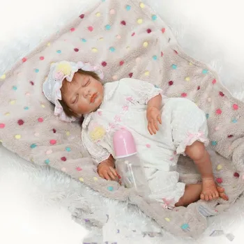 20 inç yeniden doğmuş bebek kız bebek vinil silikon el yapımı bebek yumuşak canlı oyuncak çocuk hediye moda bebek interaktif bebek eğitim
