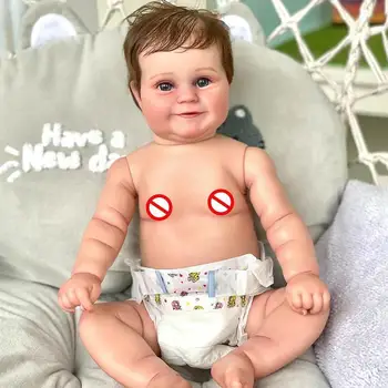 20 İnç Sevimli Silikon Yeniden Doğmuş bebek Kitleri 3D Boya Maddie Kız Kaliteli Yürümeye Başlayan Bebek Gerçekçi Hediye Saç Yüksek El Yapımı Kök B4D0