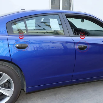 2011-2021 Dodge şarj cihazı için Kapı Kolu Kase Kapağı Dekor Trim Sticker ABS Karbon Fiber Araba Dış Aksesuarları, 8 Adet