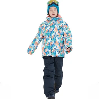 2020 Çocuk kız erkek spor açık kayak Kar takım elbise 5-16y kız erkek eşofman marka kar ceket tulum pantolon giyim