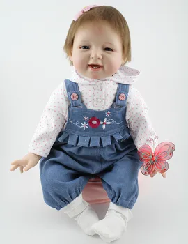 22 inç silikon Reborn bebek bebekler kız oyuncak toddle yenidoğan gerçekçi bebek giysileri ile bebek hediye bonecas brinquedos