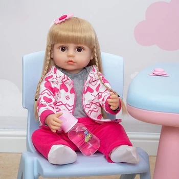 22 inç Tam Silikon Vücut Yeniden Doğmuş Bebek Banyo oyuncak bebekler 55 cm Gerçek Dokunmatik Prenses Bebe Boneca Bebekler Oyuncak Çocuklar DIY Oyun Arkadaşı Hediyeler