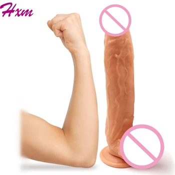 31 cm büyük yapay penis, gerçekçi yapay penis, kadın mastürbasyon cihazı, kadın seks oyuncak, güçlü vantuz