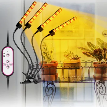 360° Katlanır 288LED bitki yetiştirme lambaları uzaktan masa masa bitki ışık Tam spektrum kapalı fito lamba Sebze çiçek tohumlama Lambası W/ Zamanlayıcı