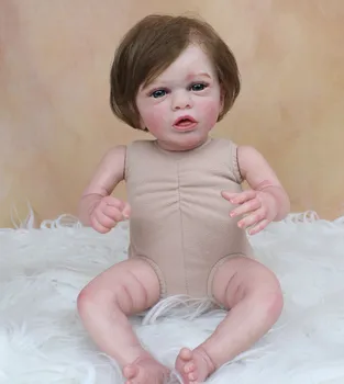 3D Cilt Tonu Görünür Damarlar Yumuşak Silikon Yeniden Doğmuş Bebek Bebek Oyuncak Kız İçin 50 CM Bez Vücut Giyinmek Bebe Boneca Oyun Evi Gerçekçi