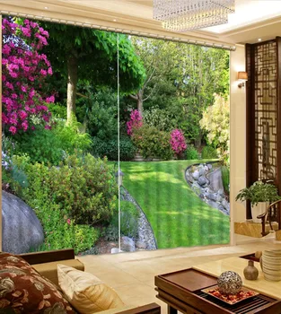 3d duvar perdeleri özelleştirmek Sunshine orman karartma perdeleri oturma odası yatak odası için modern 3d perde pencere dekorasyonu