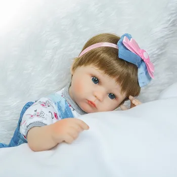 40 cm Yeni Arricval Silikon Reborn Bebekler Bebekler Oyuncaklar Güzel Yenidoğan Kız Bebek Bebek Çocuklar Için Kız Brinquedos Çocuk Doğum Günü Hediye