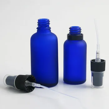 500x10 ml 15 ml 20 ml 30 ml 1 oz 50 ml 100 ml mavi samll cam şişe ile ince sis püskürtücü uçucu yağ parfüm Sprey Şişe