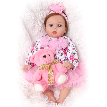 55 CM Reborn Baby Doll Gerçekçi Yumuşak Silikon Toddler Kız Sağlıklı Yenidoğan Prenses Bebek Manyetik Emzik çocuk Oyuncakları