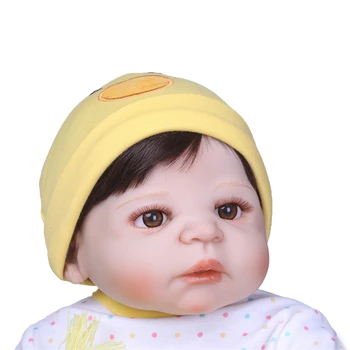 55 cm Tam Vücut Silikon Yeniden Doğmuş Kız Bebek Bebek Oyuncak Gerçekçi sevimli Prenses Yenidoğan Bebekler Bebek Sevimli doğum günü hediyesi Yıkanmak Oyuncak NPK