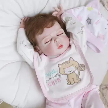 56 cm Yumuşak tam Silikon El Yapımı Reborn Bebek Kız Bebekler saç köklü Gerçekçi Görünümlü Yenidoğan Bebek Bebek doğum günü hediyesi