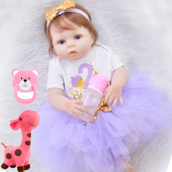 57 cm Bebe Bebek reborn corpo de silikon inteiro realista yenidoğan bebek kız prenses lol bebekler oyuncaklar hediye boneca reborn