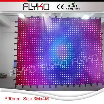 5mm piksel yüksek parlaklık FLYKO LED sahne backdrop video bez P9 3x4 m