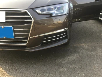 ABS Krom Ön Sis Lambaları Kapak Trim Sis farları Trim ıçin Audi A4L 2017 Aksesuarları