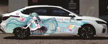 Anime ITASHA Miku araba sarma Kapı Yan Çıkartmalar Fit İle Herhangi Bir Araba Vinil grafik araba aksesuarları araba çıkartmaları araba çıkartması