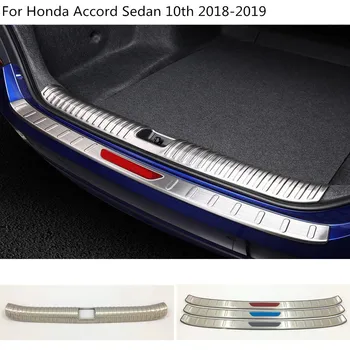 Araba Iç Iç Arka Tampon Dış Dış Trim sürtme eşiği Bagaj Plakası Pedalı Honda Accord Sedan 10th 2018 2019 2020