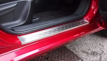 Araba Styling Için Mazda 2 Demio DJ-2017 2018 2019 Paslanmaz Çelik Araba Eşiği Kapı Eşik Plaka Pedalı Kapak Trim Araba Aksesuarları