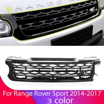 Araba Ön tampon ızgarası Merkezi Paneli Dış Şekillendirici Üst ızgara logosu Land Rover Range Rover Sport Için L494 2016 2017