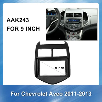 Araç DVD oynatıcı Çerçeve Ses Montaj Adaptörü Dash Trim Kitleri Paneli Için Chevrolet AVEO 2011-2013 GPS Navigasyon plaka paneli Çerçeve Alınlar