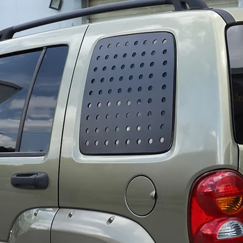 Arka pencere camı Paneli Dekoratif Kapak Trim Çıkartması Alüminyum Alaşım Jeep Liberty 1999-2007 ıçin Araba Aksesuarları