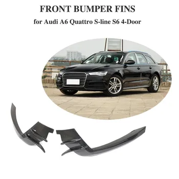 Audi için A6 Sline / S6-2018 Ön Tampon Havalandırma Çamurluk Trim Sticker Dekorasyon Karbon Fiber