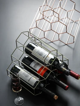 Avrupa Tarzı Demir şarap rafı Dekorasyon Yaratıcı Ev Oturma Odası şarap dolabı şarap rafı şarap vitrin rafı