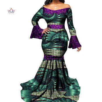 Bazin Riche Afrika Kadınlar Seksi Kırpma Üst Ve Etek Setleri Afrika Balmumu Baskı 2 Parça Etek Takım Elbise Geleneksel afrika kıyafeti WY7060