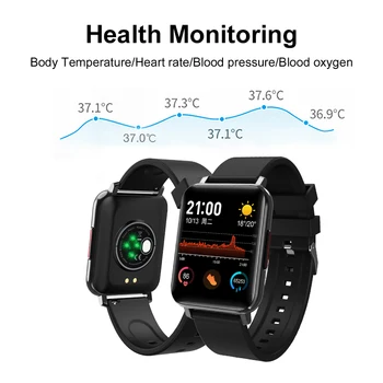 Bluetooth Çağrı akıllı saat Tam Dokunmatik Ekran IP67 Su Geçirmez Kalp Hızı Spor Spor Özel İzle Yüz Smartwatch T8