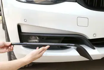 BMW 3-Series-GT 2013-2019 için ABS Karbon Fiber Ön Sis ışık lambası Şerit Trim araba modifikasyonu
