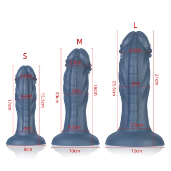 Büyük Hayvan Yapay Penis Gerçekçi Yetişkin Seks Oyuncakları Kadınlar ve Erkekler İçin Büyük Anal Yapay Penis Vajina Göt Buttplug Emme Prostat Masajı 18