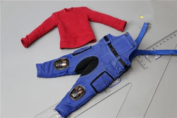 D7TOYS 1/6 Koyu Süper Amca Mario D7001 Tulum T-shirt Modeli fit 12-inç Yağ Kas Vücut HT Asker Bebek