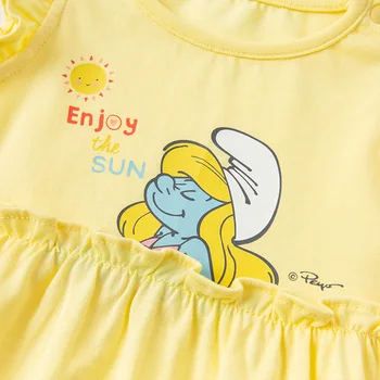 DBM18379 dave bella yaz bebek kız sevimli karikatür nokta baskı giyim setleri çocuk moda kısa kollu setleri çocuk 2 adet suit