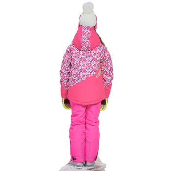 Dollplus Kız Kış Sıcak Kayak Takım Rüzgar Geçirmez Kayak Ceket ve Pantolon Gençler Açık spor takımları Kızlar ıçin Çocuk Giyim Seti