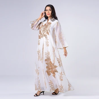 Eid Mubarak Abaya Dubai Türkiye Müslüman Moda Elbise İslam Giyim Elbiseler Abayas Kadınlar İçin Jalabiya Robe Longue Femme Kaftan