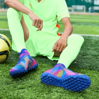Erkek Kadın futbol ayakkabısı Toptan Suni Çim Erkek futbol ayakkabısı Rahat Nefes spor ayakkabı Futsal futbol ayakkabısı