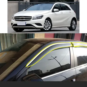 Etiket Plastik pencere camı rüzgar Siperliği Yağmur / Güneş Koruma Mercedes Benz A Sınıfı Hatchback W176 2013 2016 2017 2018