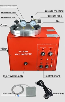 Fabrika Fiyat Kırmızı Mini Vakum Balmumu Enjektör Makinesi Balmumu Eritme Makinesi