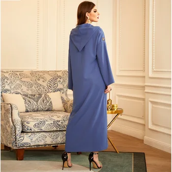 Fas Kaftan Dubai Abaya Elmas Kapşonlu Maxi Elbise Kadınlar Uzun Parti Kıyafeti İslam Giyim Türkiye Kaftan Müslüman Jilbab Robe