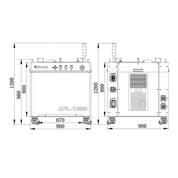 Fiber Lazer Kesim Kaynak Makinesi için Promosyon Raycus 6000W Fiber Lazer Kaynağı RFL-C6000