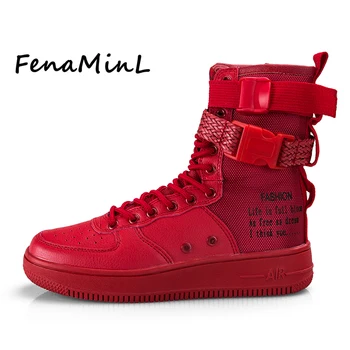 FML Erkek / kadın Yeni punk Sokak Ayakkabı Erkekler İçin hava Ayakkabı Geri Gelecek Ayakkabı Lüks Motosiklet Çizmeler Hookloop Ayakkabı Size36-46